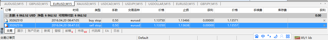 猴年交易日志41：4.20--欧美宝1